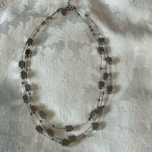 Lia Sophia “Mainstream” Silvertoned Necklace